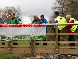 Walkers present their message of solidarity