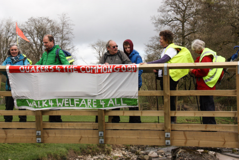 Walkers present their message of solidarity