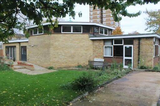 Simple building with a circular shape meeting room.