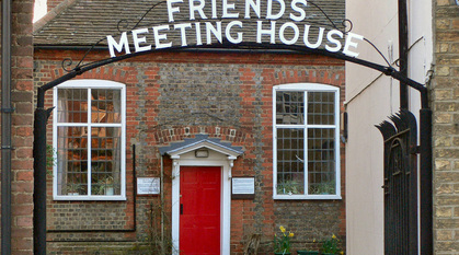 The entrace to a Quaker meeting house