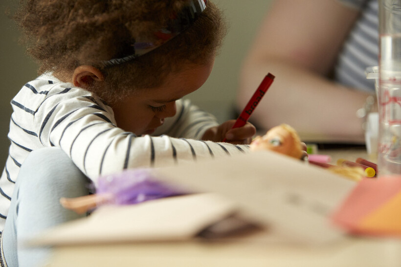 Being ready with activities for young children is a great way to welcome them to a Quaker meeting. Photo: BYM