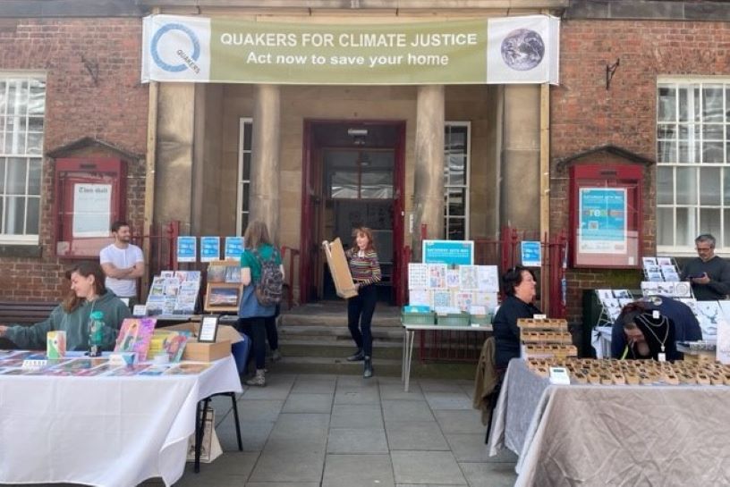 Quakers outside Darlington Meeting House