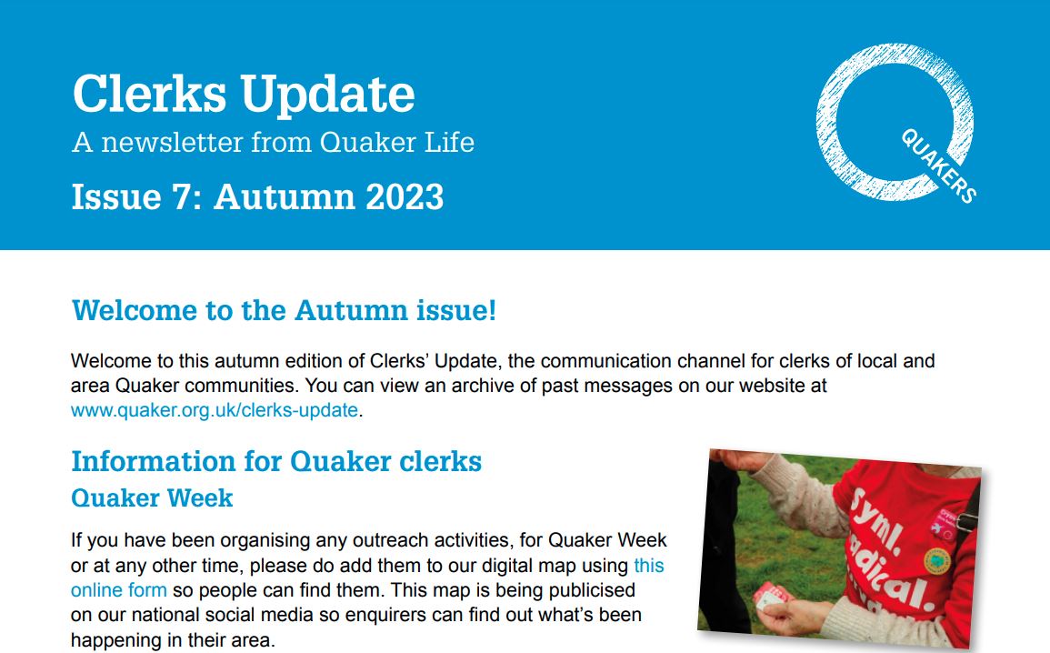 Header of the recent clerks updae newsletter