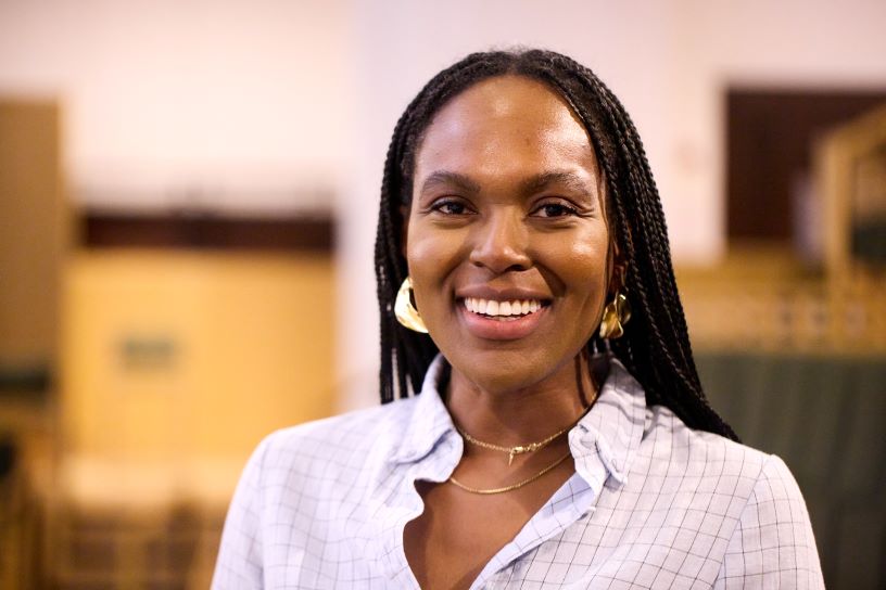 woman smiling