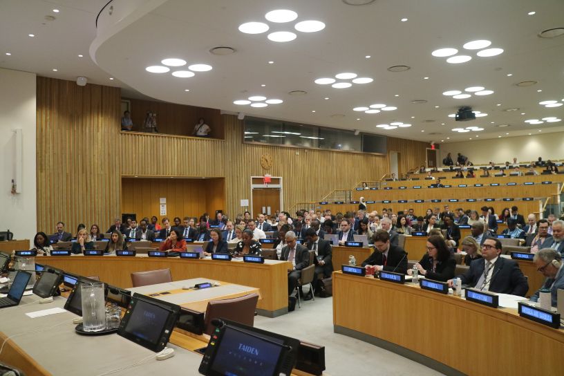 Rows of desks at International Criminal Court